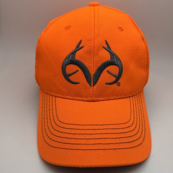 Realtree Hat Cap Adustable Blaze Orange Deer Camp - Picture 1 of 5
